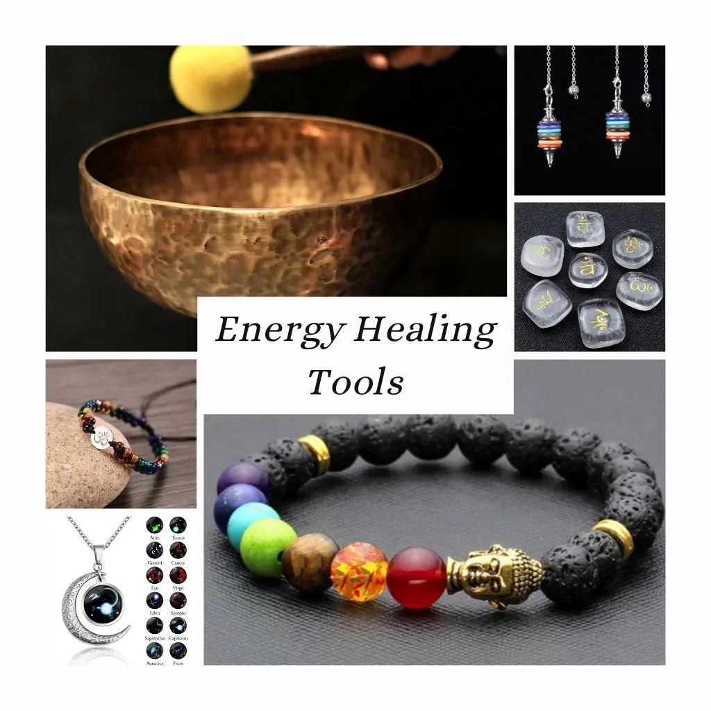 Energy healing tools for reiki, sound healing, and chakra balancing
