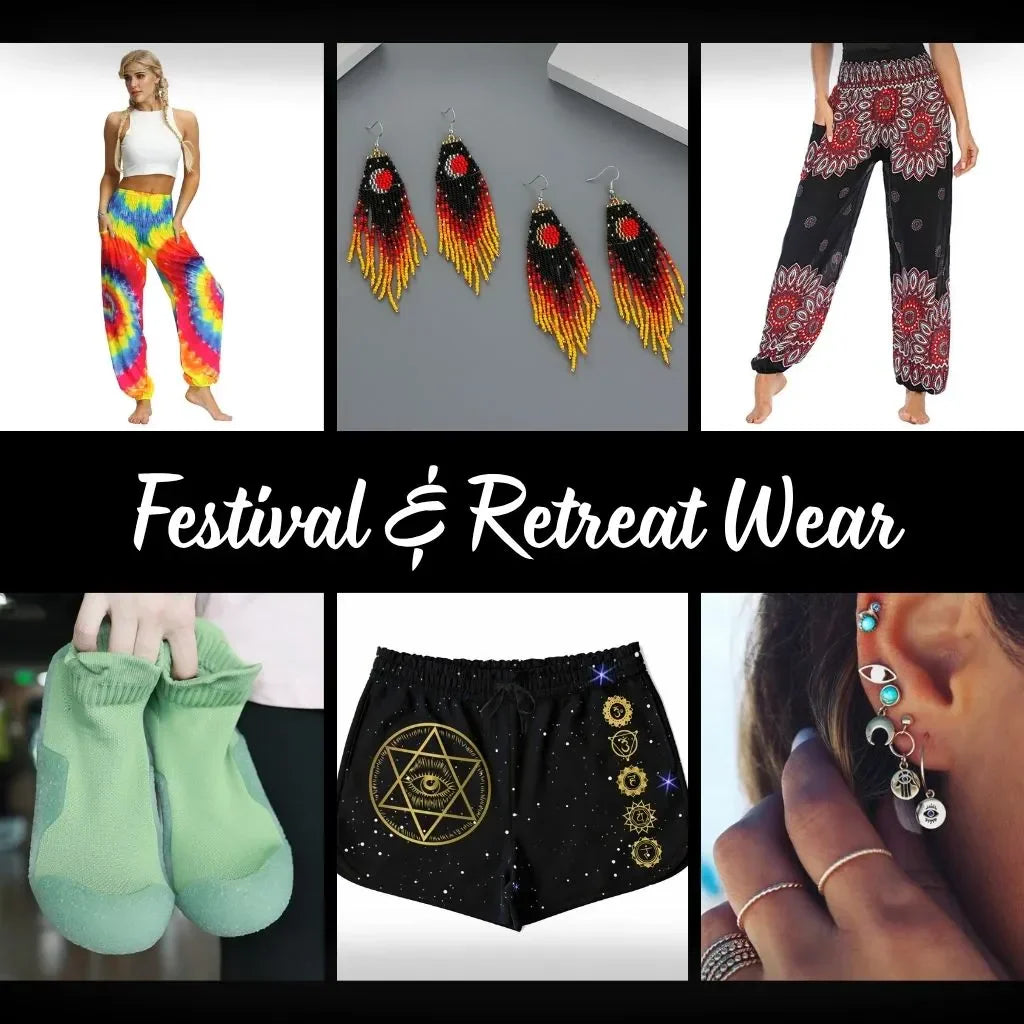 Festival and retreat wear for yoga lovers – boho pants, tops, and travel outfits