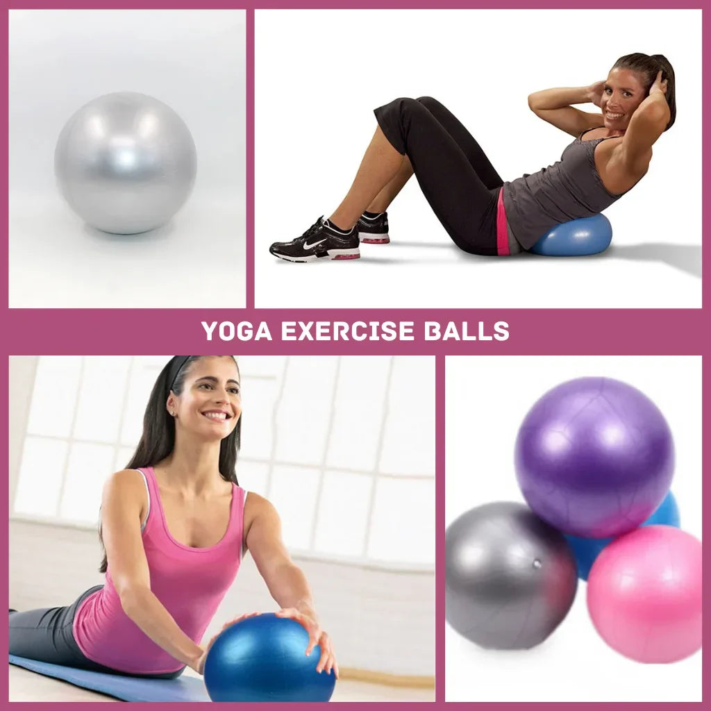 Yoga/exercise balls: inflatable PVC, burst-resistant (20-95cm), for Pilates, core balance, sitting, and pregnancy support