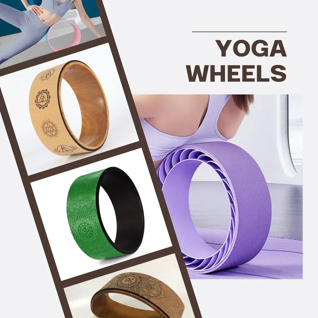 Durable 32cm yoga wheel (ABS/TPE) for backbends, spinal extension, chest opening, core work, and flexibility. 200kg capacity
