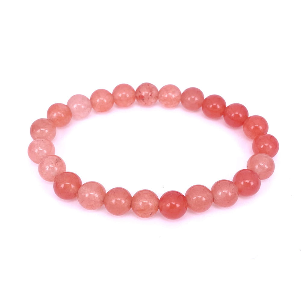 ORANGE STONE BEADED YOGA BRACELET FOR SPIRITUAL ENERGY