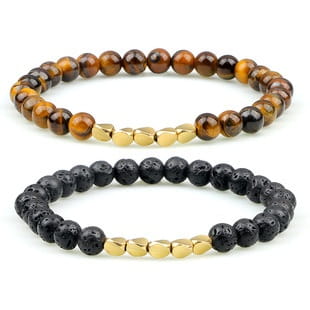 FROSTED GEMSTONE BEAD BRACELET FOR BALANCE & ENERGY