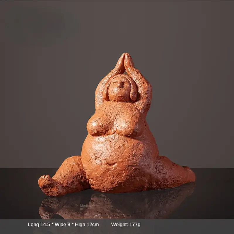 Whimsical Curvy Resin Yoga Statue For Home Decor