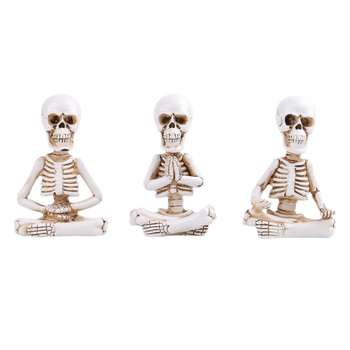 MEDITATION SKULL YOGA STATUES FOR HALLOWEEN DECOR