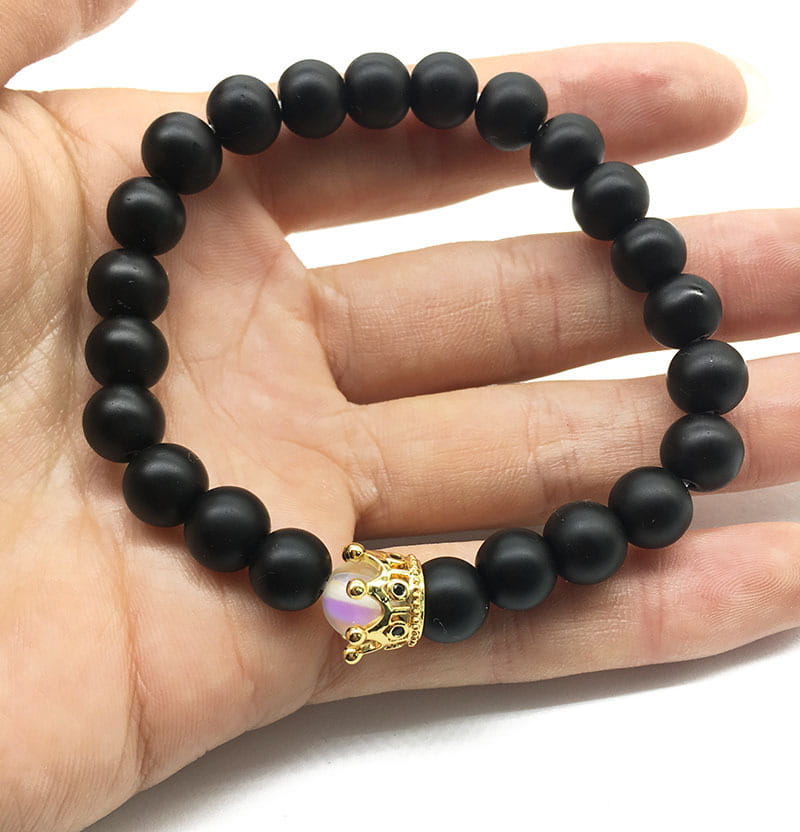 Weathered Alloy Beaded Braclet For Everyday Grounding