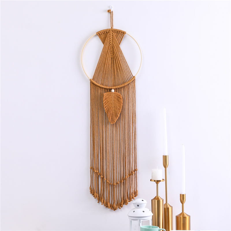 LEAF MACRAME BOHO WALL TAPESTRY FOR TRANQUIL HOMES