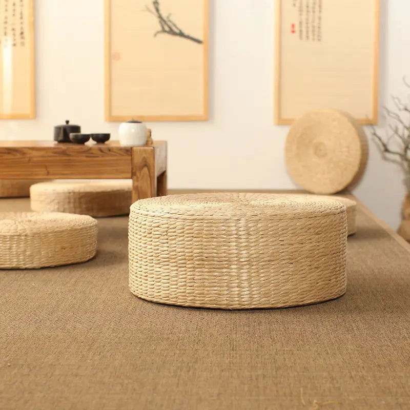 NATURAL RATTAN MEDITATION SEAT FOR MINDFULNESS