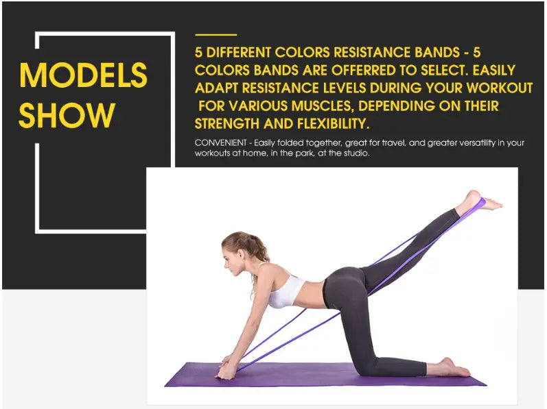 Latex Yoga Resistance Band For Flexibility Training