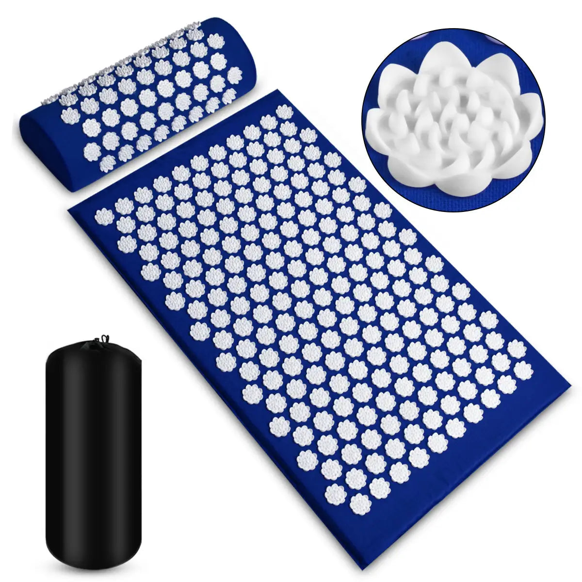 PREMIUM ACUPRESSURE MAT AND PILLOW SET FOR DEEP RELAXATION