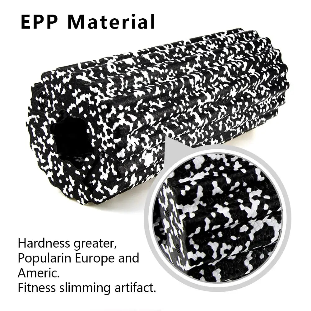 PREMIUM YOGA FOAM ROLLER FOR MUSCLE RECOVERY & FLEXIBILITY