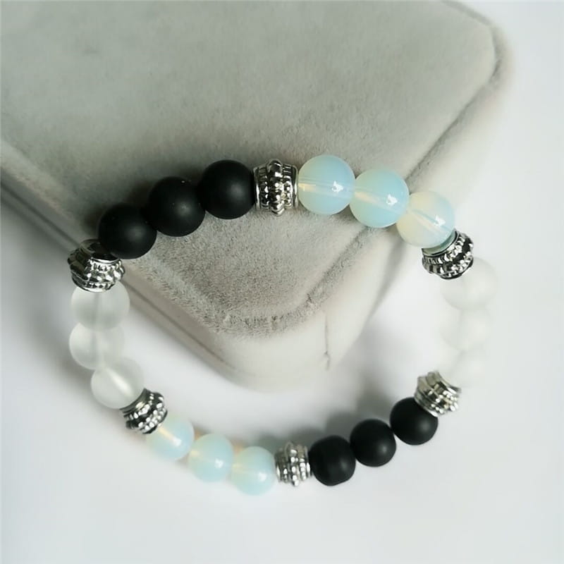 HEALING AGATE BEAD BRACELET FOR SPIRITUAL BALANCE