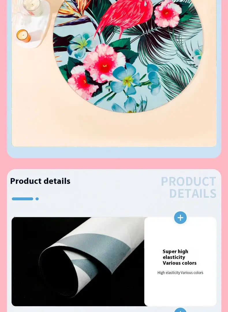 PREMIUM LARGE ROUND YOGA MAT WITH CUSTOM THICKNESS