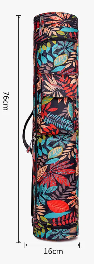 PRINTED BACKPACK YOGA MAT BAG ORGANIZER WITH STRAP