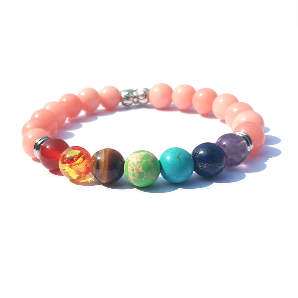 LOTUS AGATE BEAD BRACELET FOR SPIRITUAL BALANCE