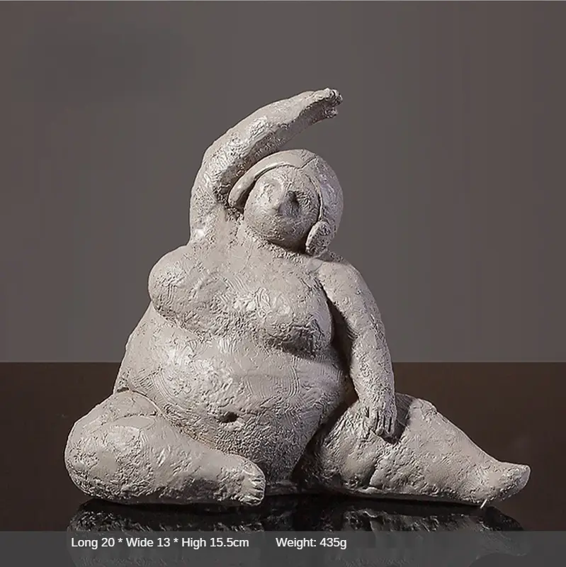 Whimsical Curvy Resin Yoga Statue For Home Decor