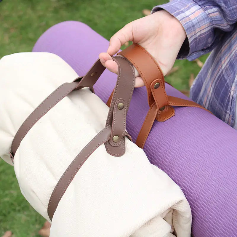 LUXURIOUS LEATHER YOGA MAT STRAP FOR EASY CARRYING
