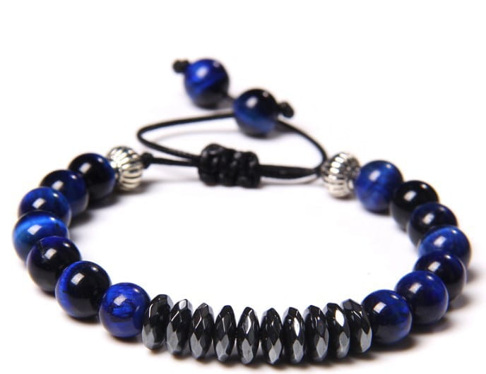 BLACK AGATE OPAL CROWN BRACELET FOR SPIRITUAL POWER