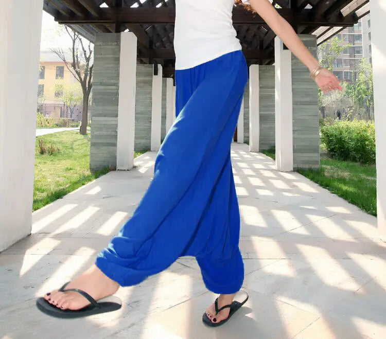 High Waisted Boho Style Modal Hammer Pants Women