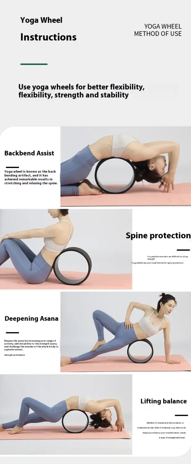 TPE NON-SLIP FLEXIBILITY & TONING YOGA WHEEL