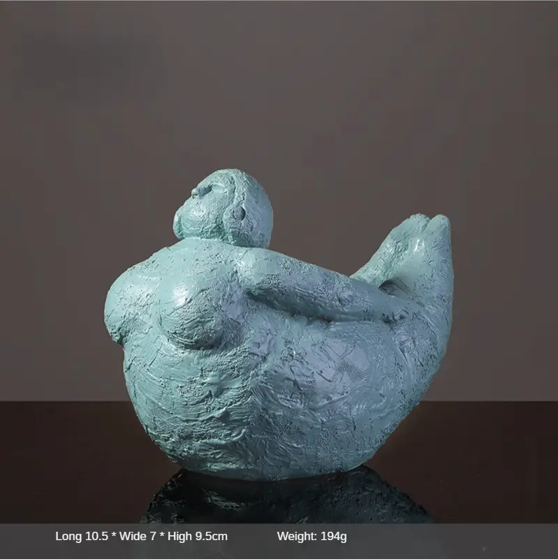 Whimsical Curvy Resin Yoga Statue For Home Decor