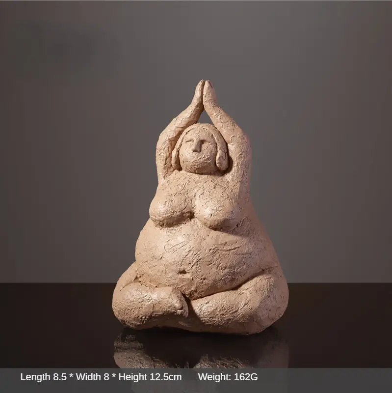 Whimsical Curvy Resin Yoga Statue For Home Decor