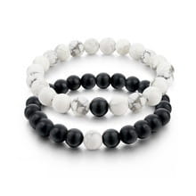 FROSTED GEMSTONE BEAD BRACELET FOR BALANCE & ENERGY