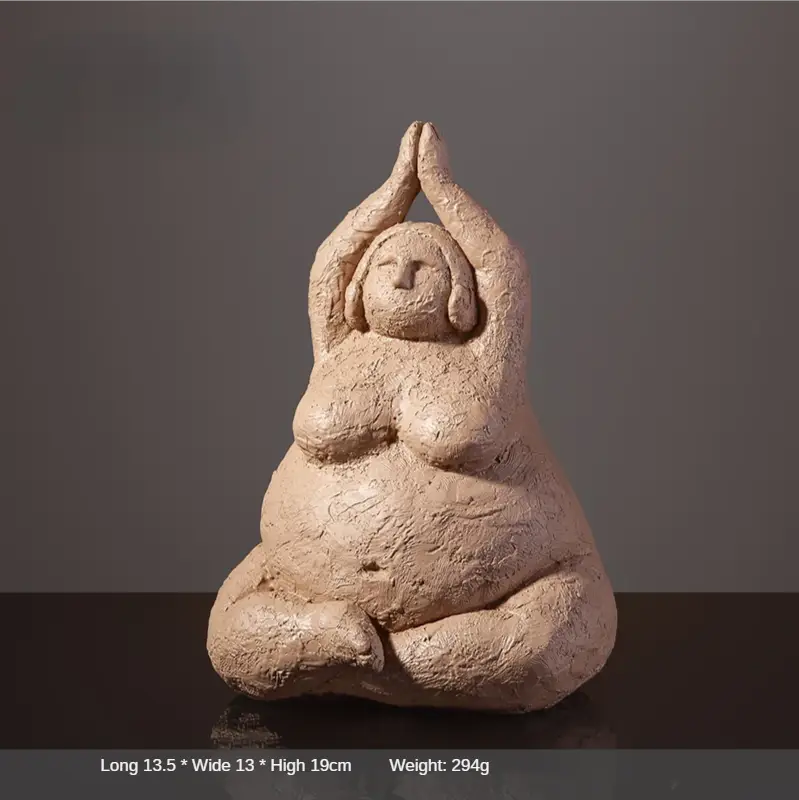 Whimsical Curvy Resin Yoga Statue For Home Decor