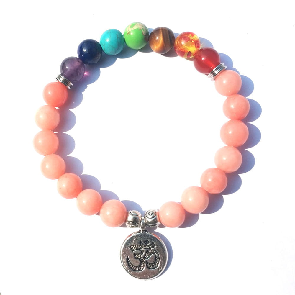 LOTUS AGATE BEAD BRACELET FOR SPIRITUAL BALANCE