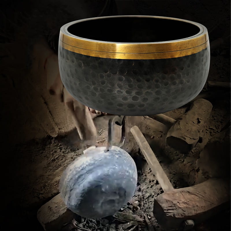 BLACK GOLD SINGING BOWL FOR MEDITATION & HEALING