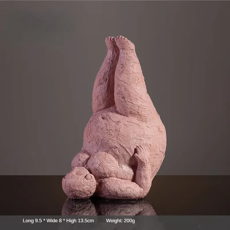 Whimsical Curvy Resin Yoga Statue For Home Decor
