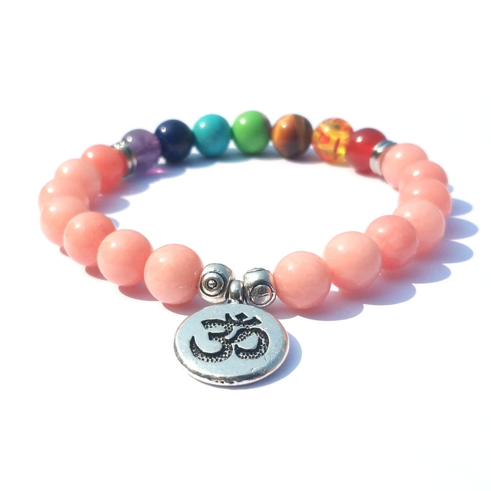 LOTUS AGATE BEAD BRACELET FOR SPIRITUAL BALANCE
