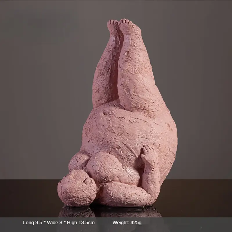 Whimsical Curvy Resin Yoga Statue For Home Decor