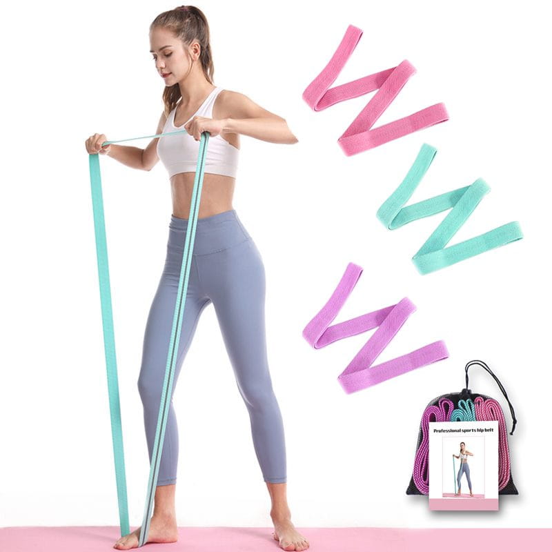 Fabric Resistance Band Set For Yoga And Toning