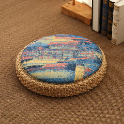 ELEGANT TATAMI-STYLE ROUND MEDITATION SEAT CUSHION