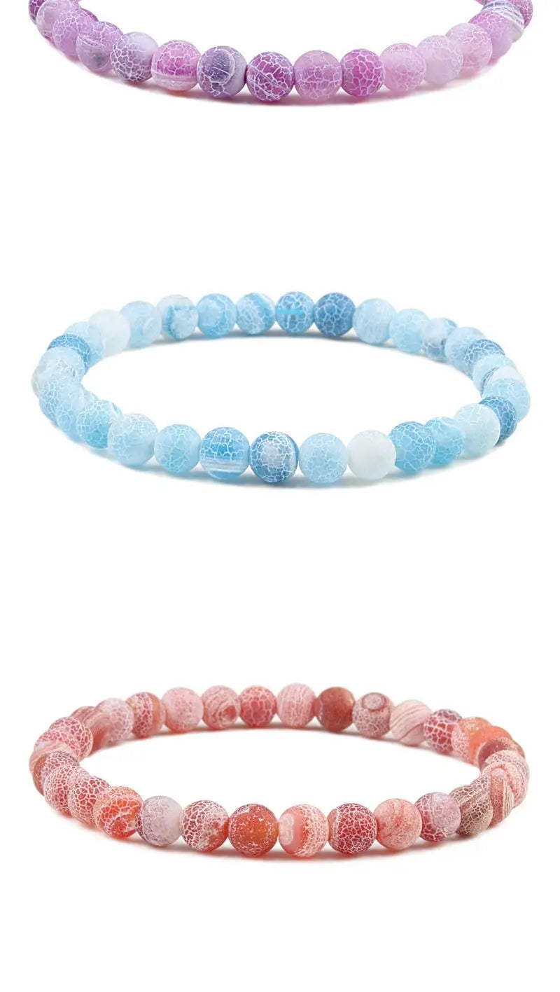 FROSTED GEMSTONE BEAD BRACELET FOR BALANCE & ENERGY