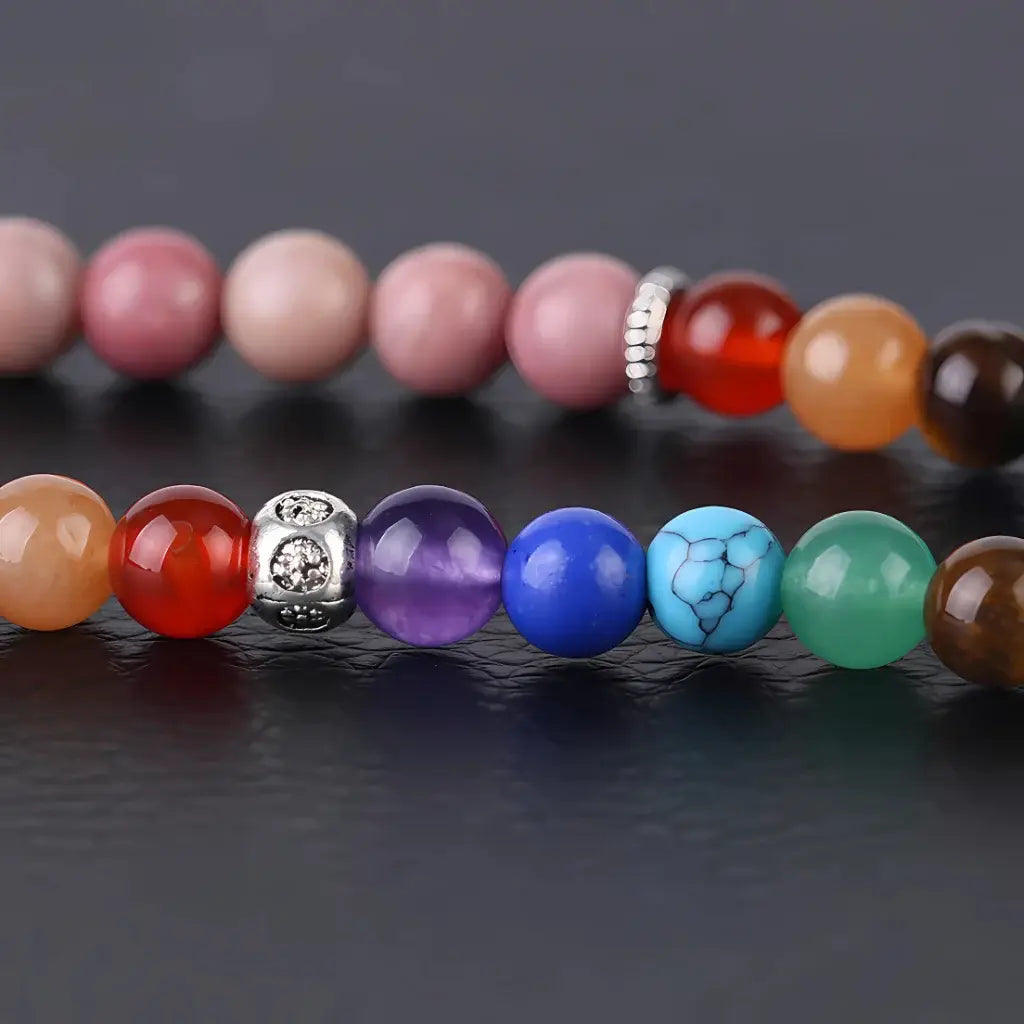 7 CHAKRAS GEMSTONE BRACELET FOR SPIRITUAL HEALING