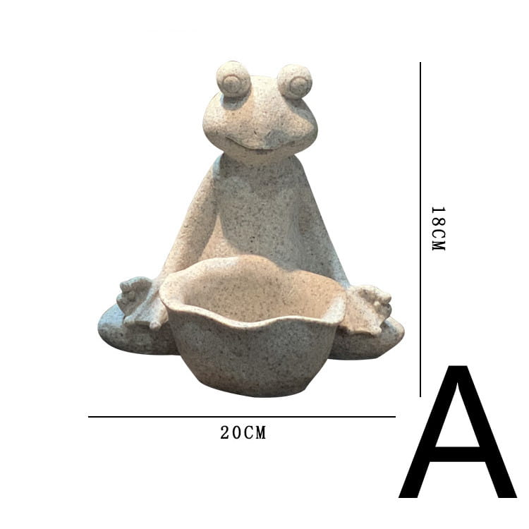 Frog Yoga Statue Flower Pot For Garden And Decor