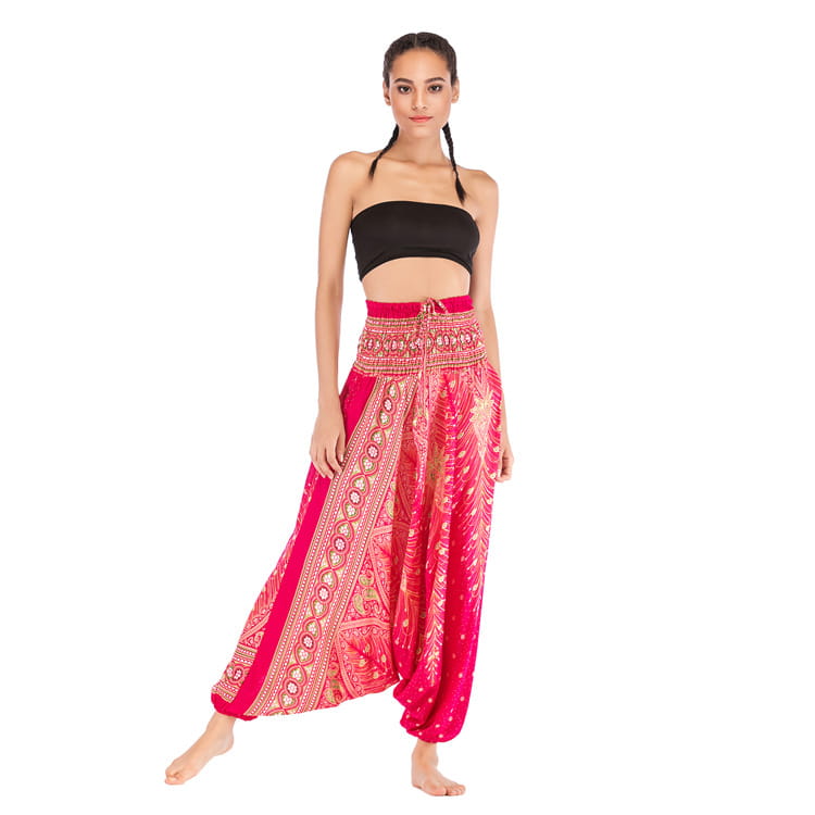 BOHEMIAN STYLE CONVERTIBLE HAMMER PANTS FOR WOMEN