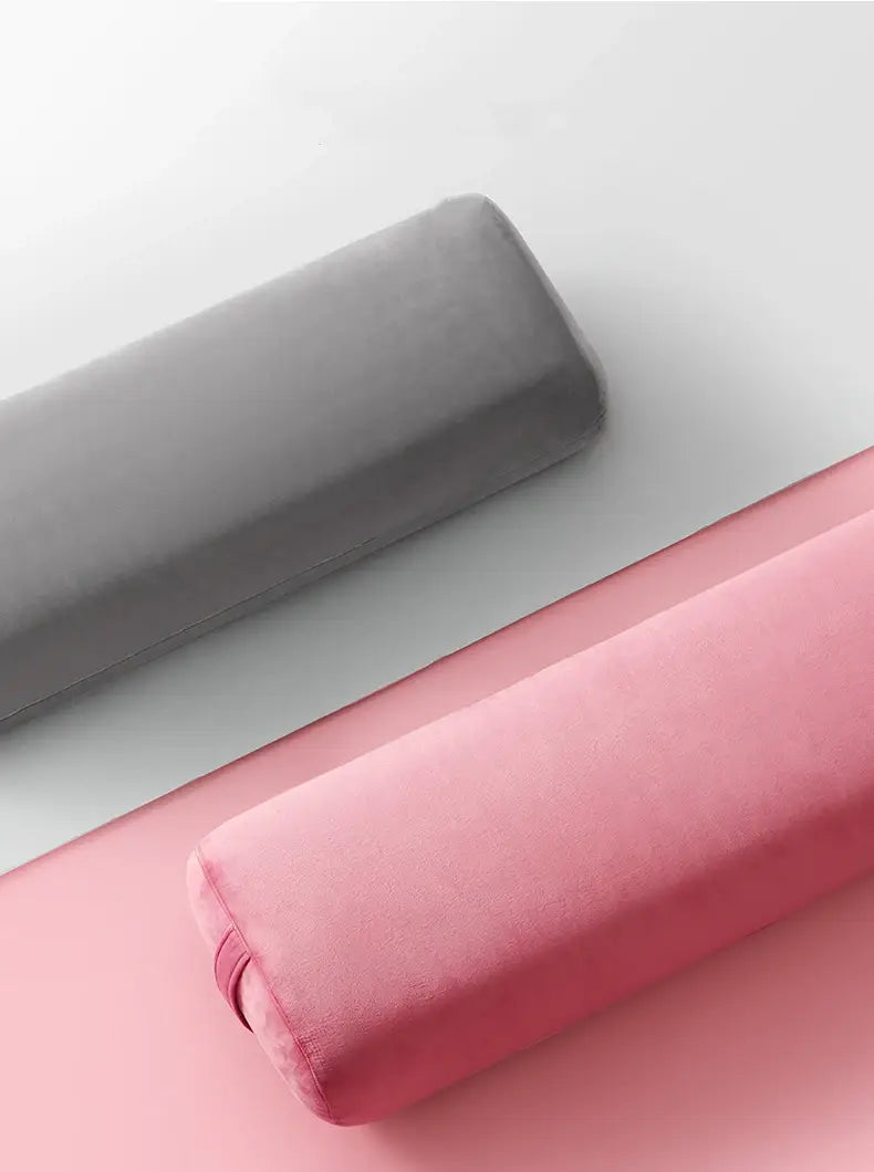 LUXURIOUS YOGA BOLSTER PILLOW WITH ECO-SUEDE COVER