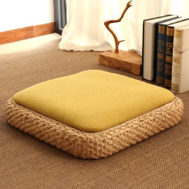 ELEGANT TATAMI-STYLE ROUND MEDITATION SEAT CUSHION