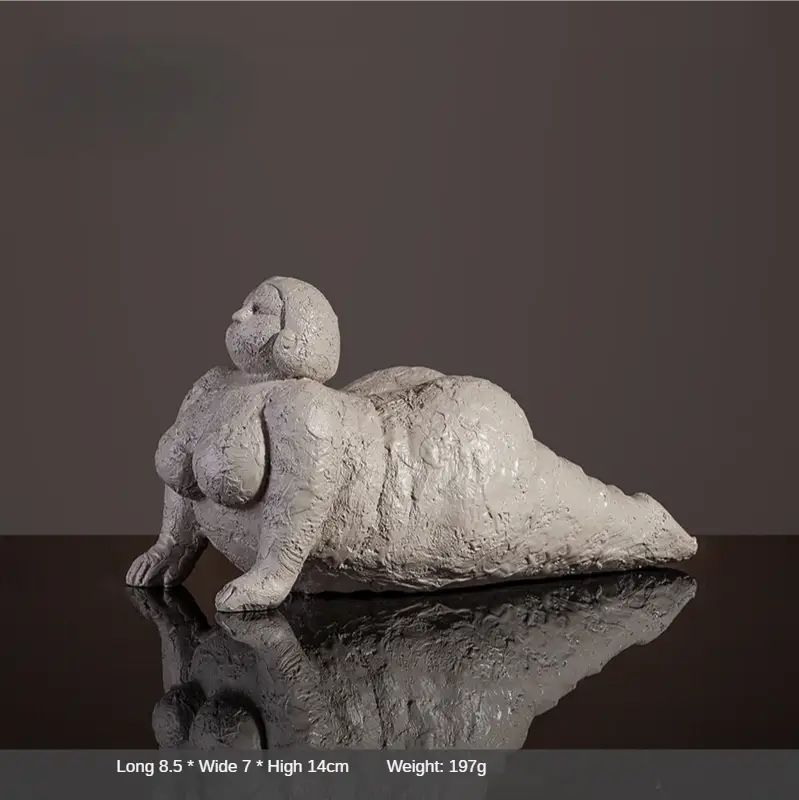 Whimsical Curvy Resin Yoga Statue For Home Decor