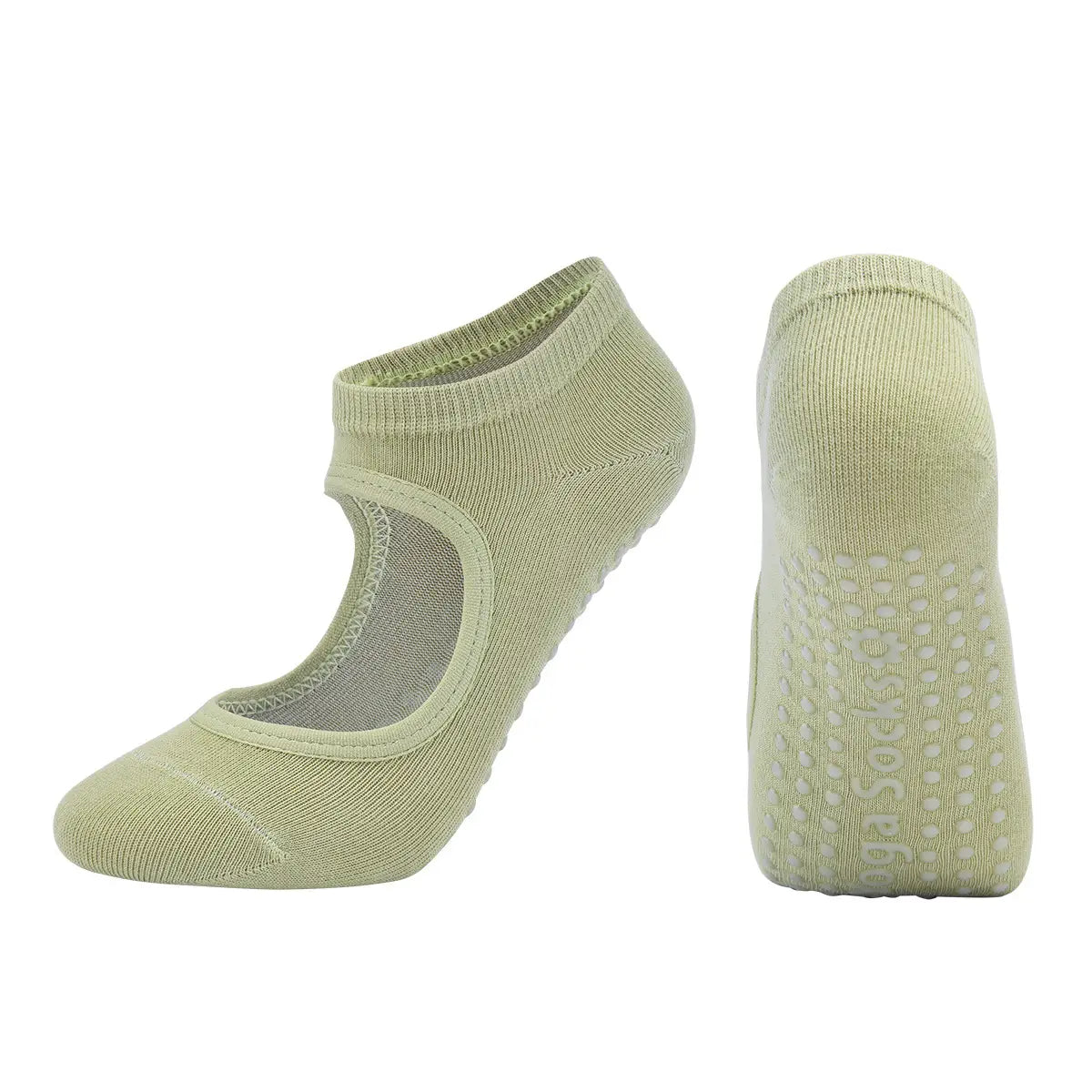 COMBED COTTON NON SLIP YOGA SOCKS FOR WOMEN