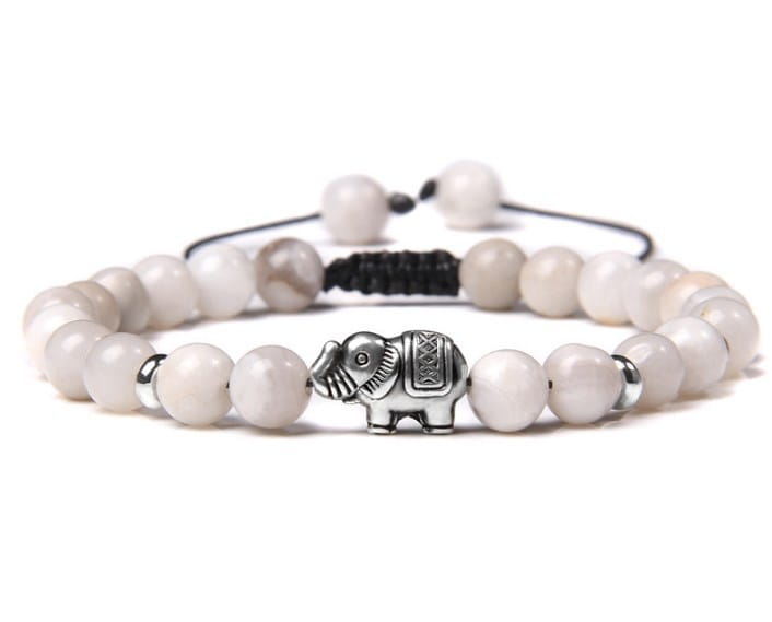 AGATE BUDDHA BEAD BRACELET FOR SPIRITUAL BALANCE & PEACE