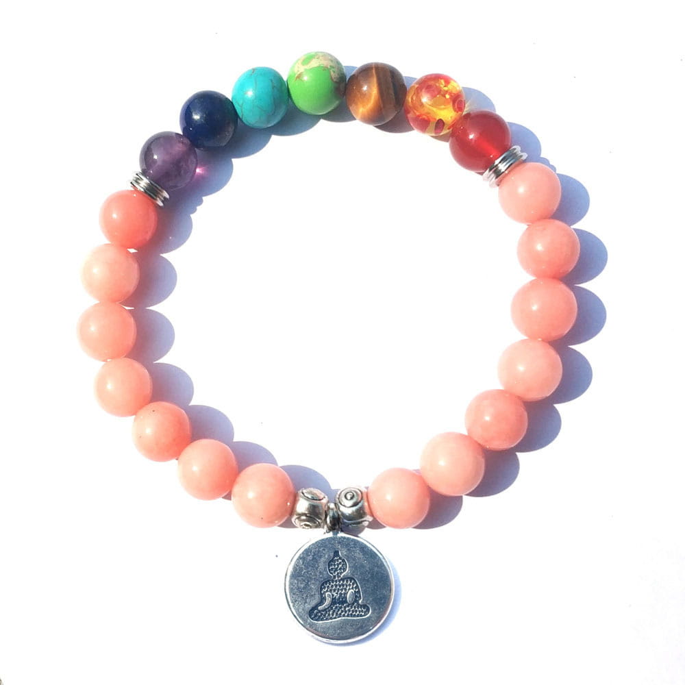LOTUS AGATE BEAD BRACELET FOR SPIRITUAL BALANCE