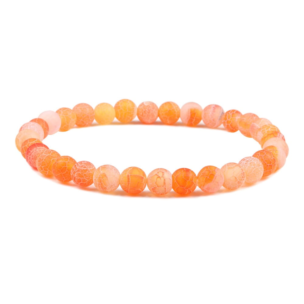 FROSTED GEMSTONE BEAD BRACELET FOR BALANCE & ENERGY