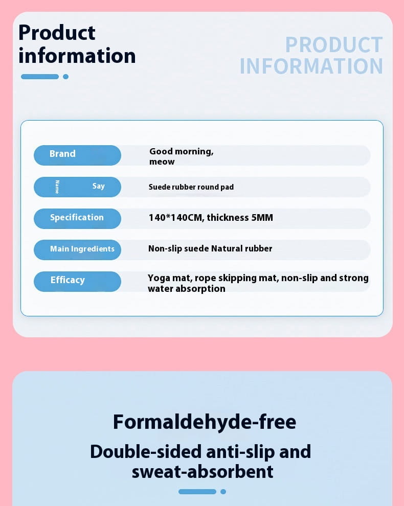 PREMIUM LARGE ROUND YOGA MAT WITH CUSTOM THICKNESS