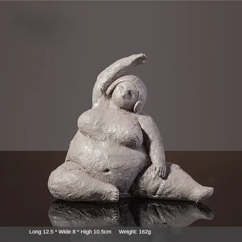 Whimsical Curvy Resin Yoga Statue For Home Decor