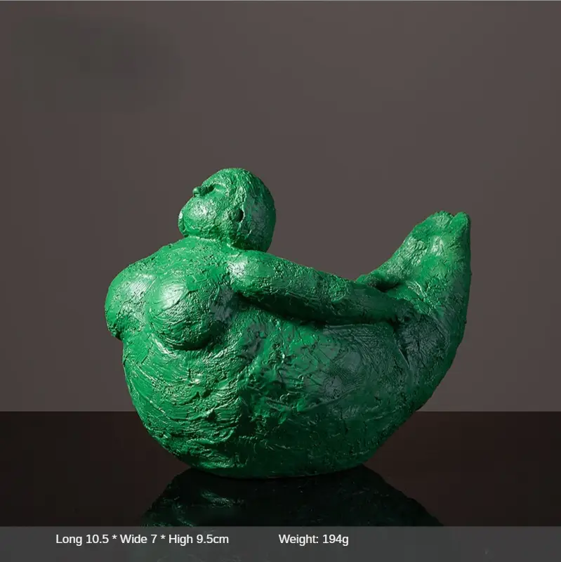 Whimsical Curvy Resin Yoga Statue For Home Decor