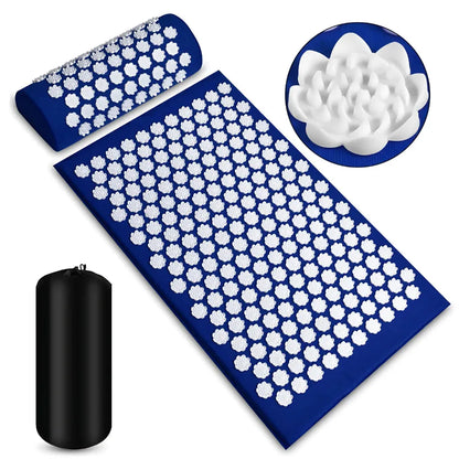 Accupressure Mat And Pillow Combo For Daily Wellness - Blue