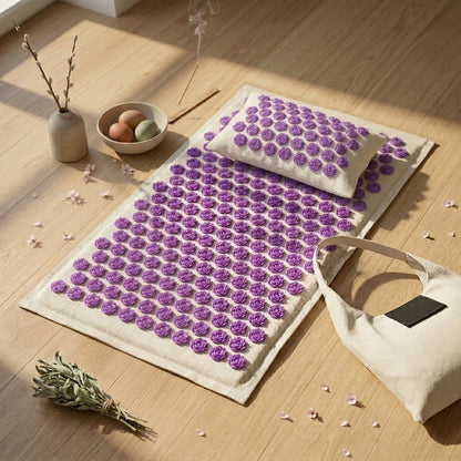 Acupressure Mat And Pillow Set For Full-Body Relief